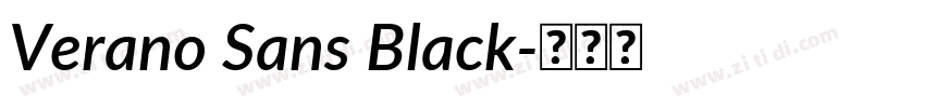 Verano Sans Black字体转换